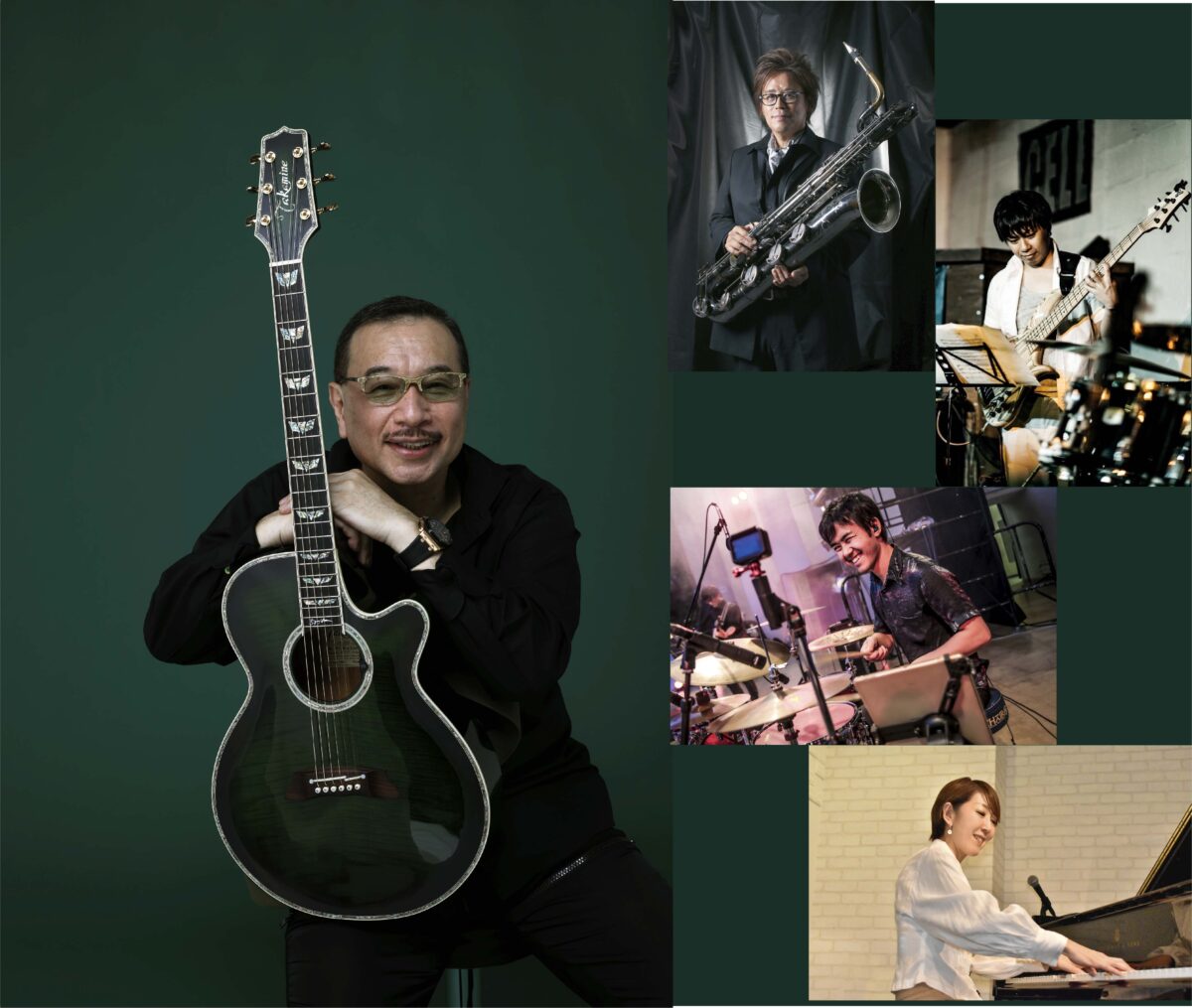 Jiro Yoshida meets WEST 2024 AW Tour 吉田次郎(guitar,vocal)つづらのあつし(sax)小野田享子(piano)石井孝宏(bass)村上友(drums)