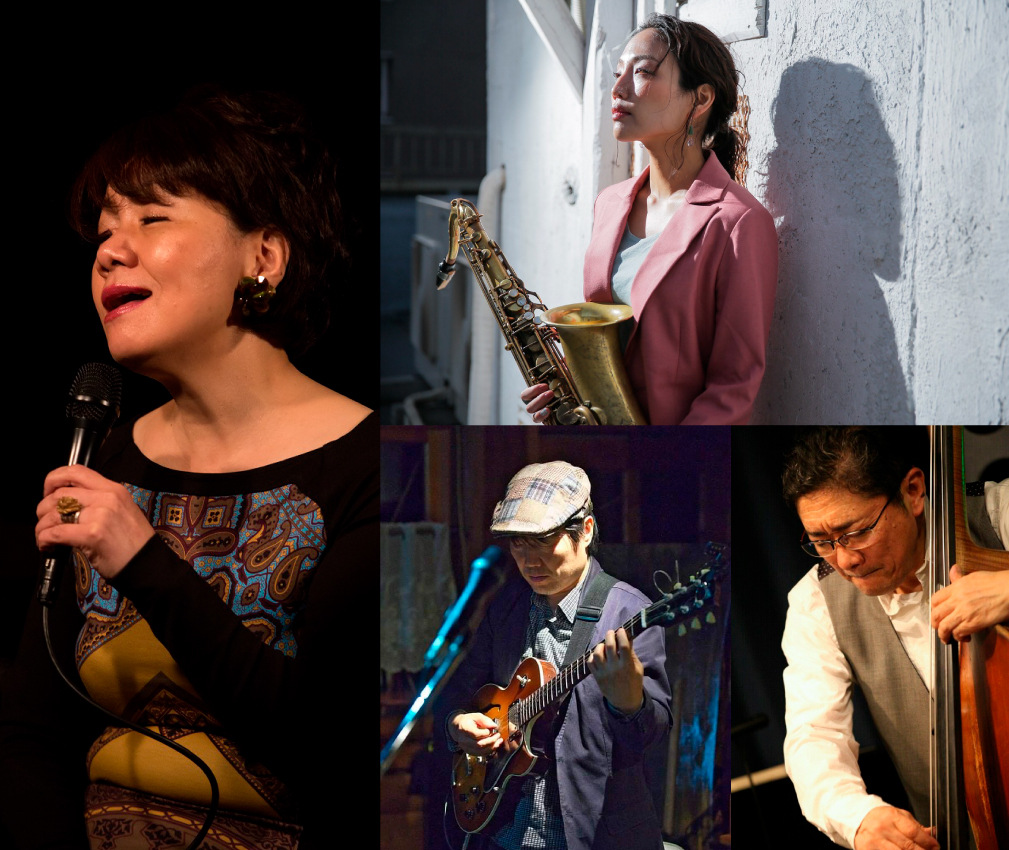 森久子(vo)BAND 横原由梨子(ts)加藤雅史(b)青木弦六(gt)