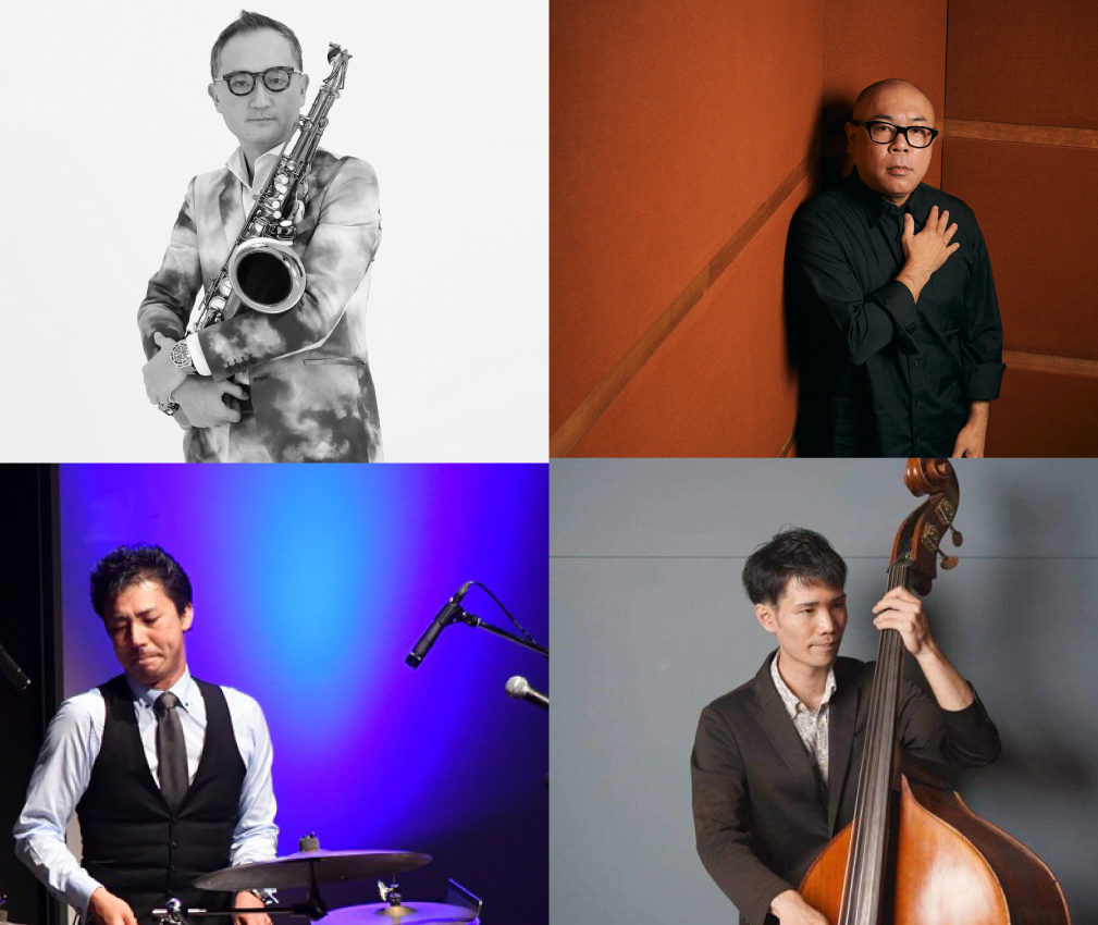 浜崎航(sax)カルテット W４ 後藤浩二(p)荒川悟志(b)黒田和良(ds)