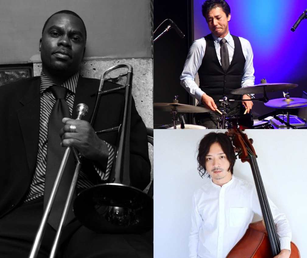 Stafford Hunter(tb,vo)坂崎拓也(b)黒田和良(ds)