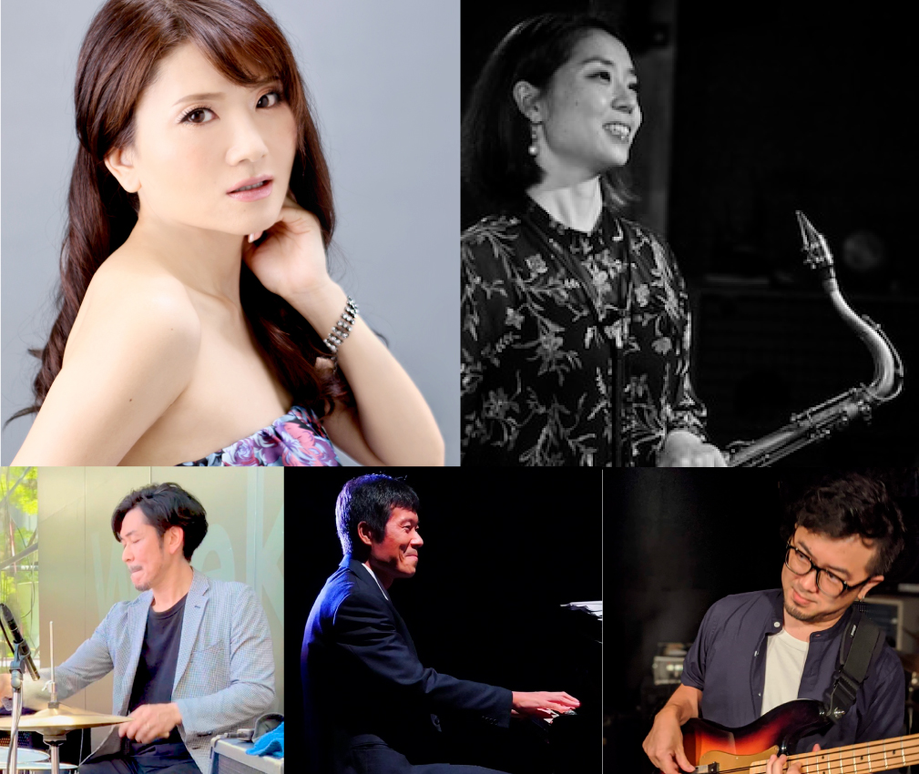 柚希(vo)BAND 近藤有輝(p)塚本奈加(ts)長谷川英喜(b)砂掛裕史朗(ds)