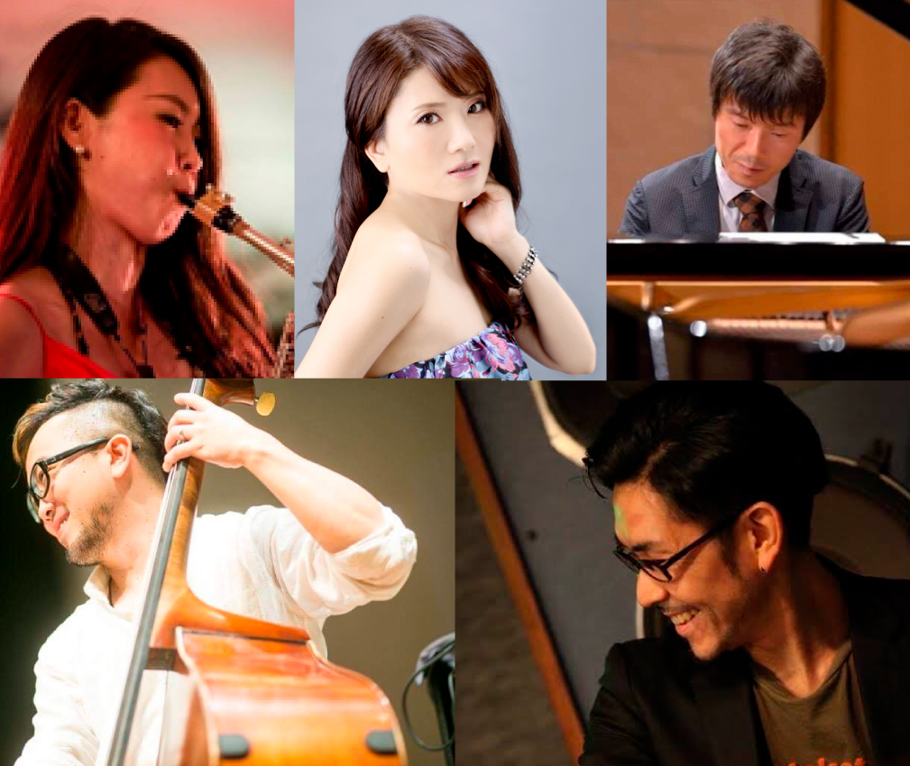 柚希(vo)BAND 近藤有輝(p)竹中優子(as)長谷川英喜(b)砂掛裕史郎(ds)
