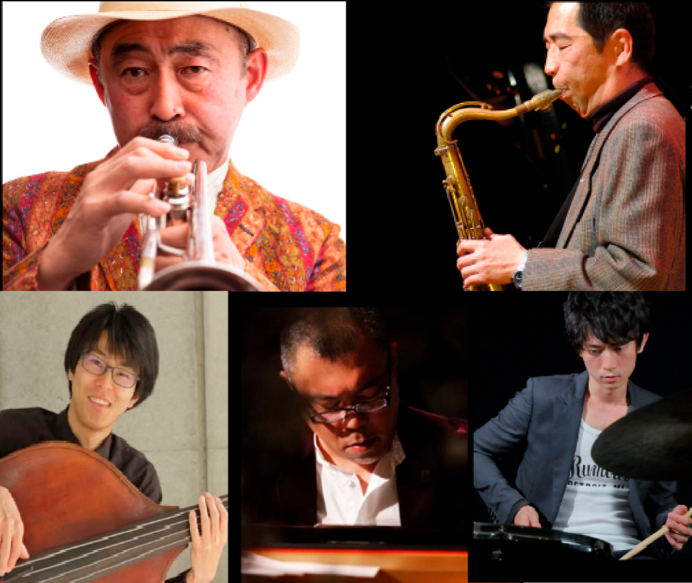 渡辺慶史(ds)Quintet 唐口一之(tp)from大阪 宮哲之(ts)from大阪 後藤浩二(p)菅原森央(b)