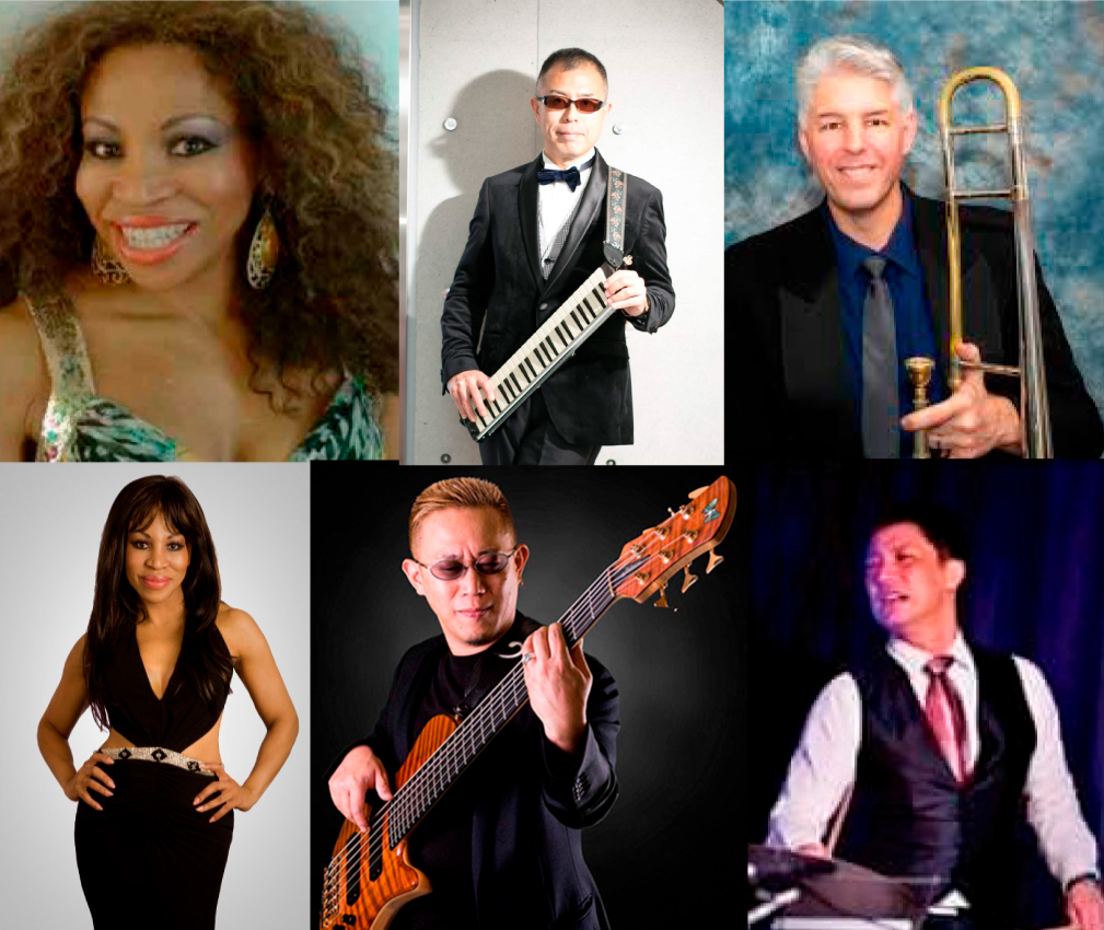 プリスカ・モロツィー(vo)Birthday ライブ Refat Asanov(as)Donald C. Gibson(tb)ナタリー成田(vo,p)興津博規(el-b)黒田和良(ds)