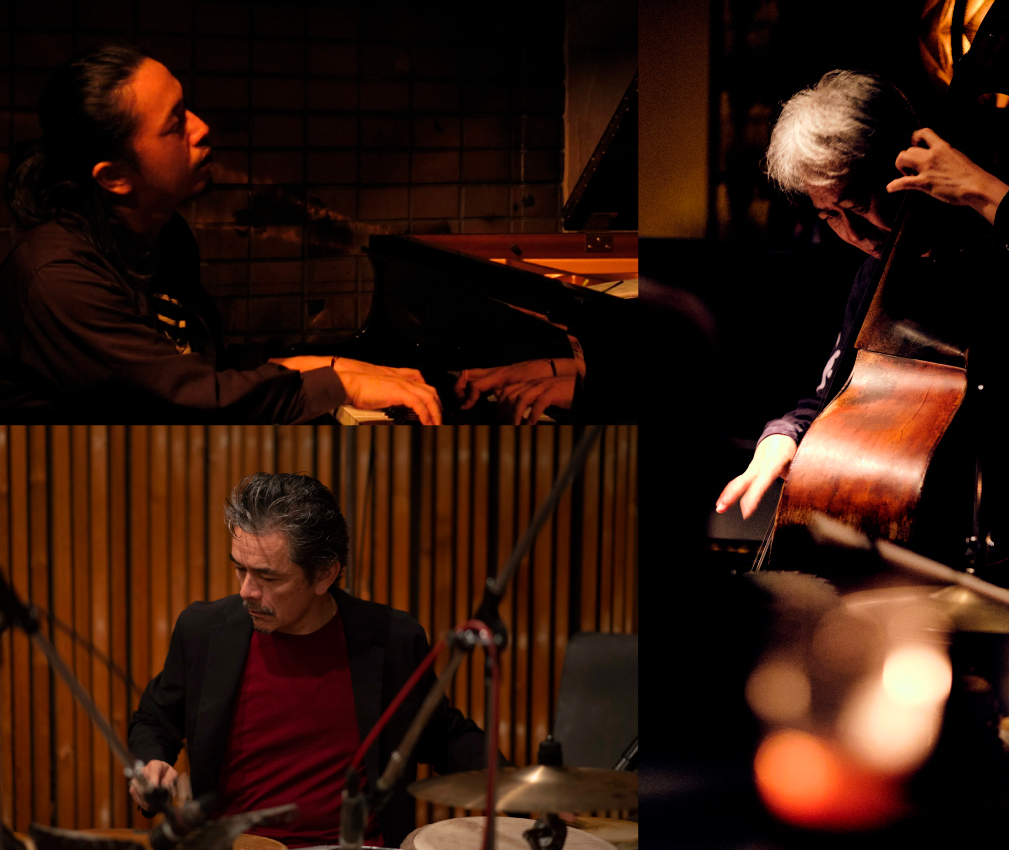 トリオ・シンクレティア 伊藤志宏(p)坂井紅介(b)大儀見元(per)