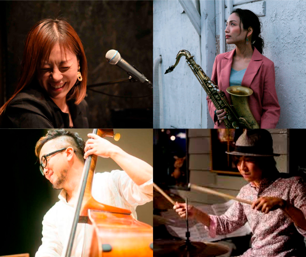 森谷ワカ(p,vo)Quartet 横原由梨子(ts)長谷川英喜(b)浅井翔太(ds)