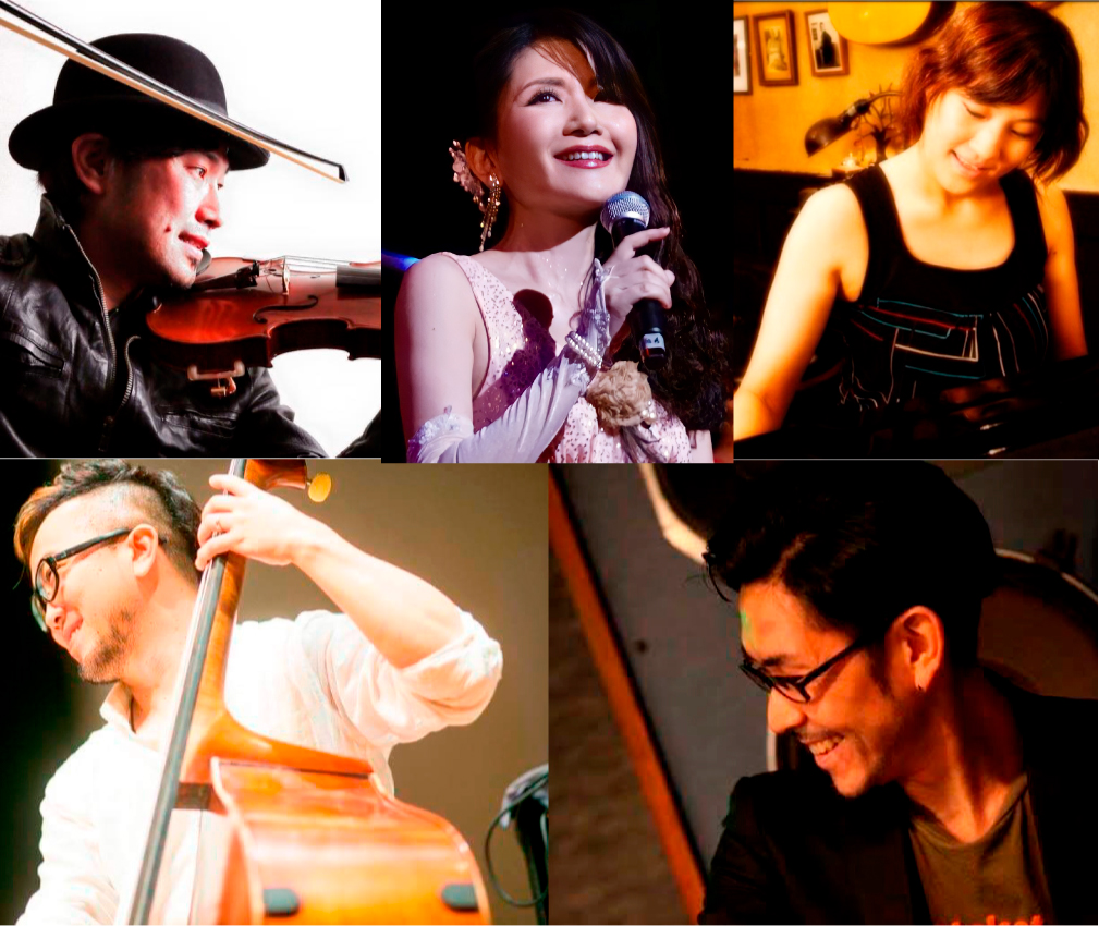 柚希(vo)BAND 高橋誠(vn)中嶋美弥(p)長谷川英喜(b)砂掛裕史朗(ds)