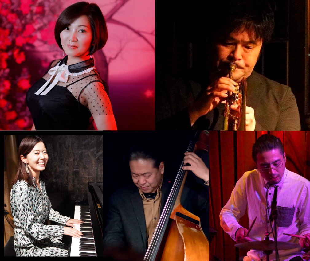 大友玲子(vo)BAND 長瀬良司(tp)森永理美(p)名古路一也(b)山下佳孝(ds)