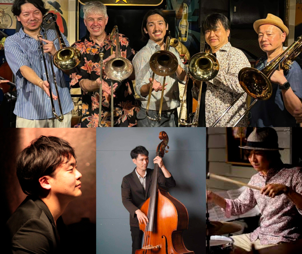 World of Trombones 餌取雄一郎(tb)DonaldGibson(tb)田中宏司(tb)中村樹生(tb)照喜名俊典(tb)平光広太郎(p)荒川悟志(b)浅井翔太(ds)