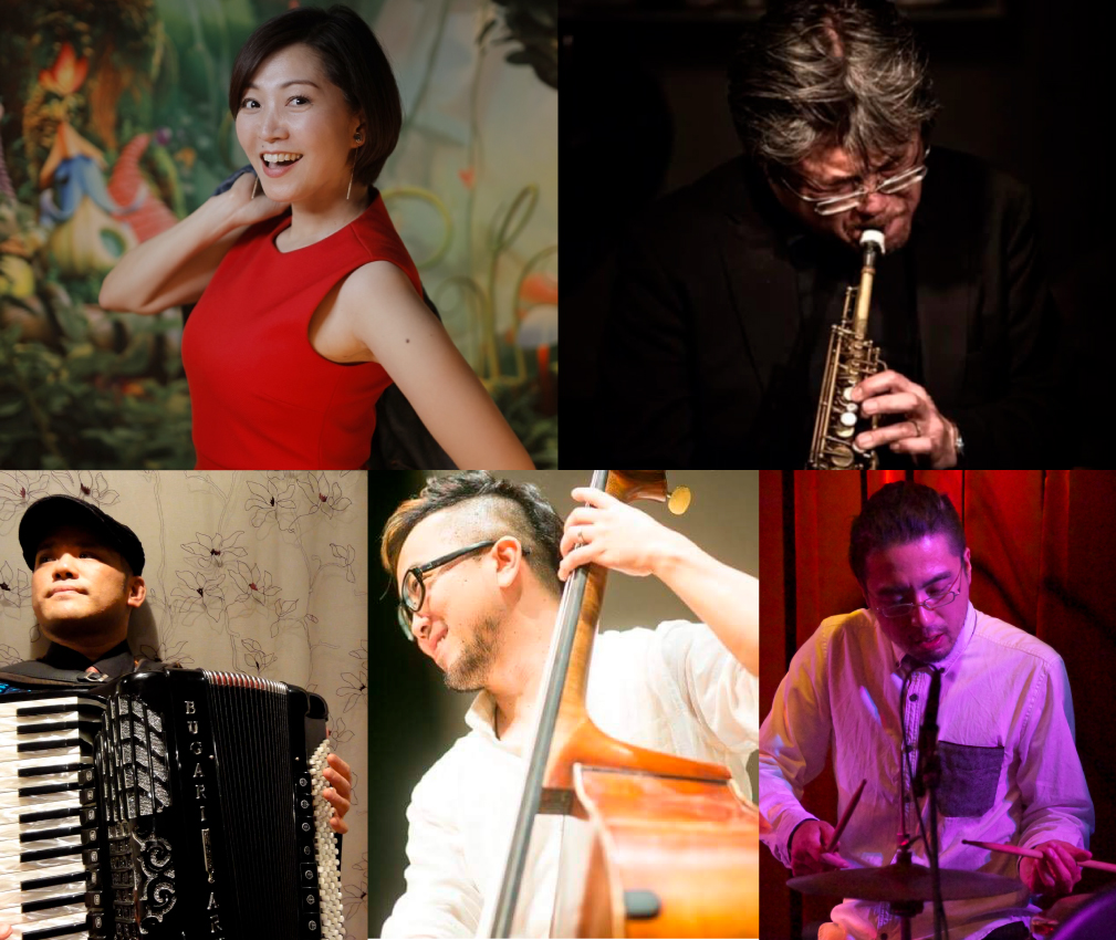 大友玲子(vo)BAND 後藤勇人(sax)Tito Monte(p,acc)長谷川英喜(b)山下佳孝(ds)